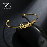 Letter Bangle Bracelet Women's Stainless Steel Jewelry