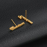 Custom Cursive Nameplate Earring