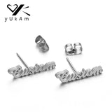 Custom Cursive Nameplate Earring