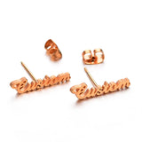 Custom Cursive Nameplate Earring
