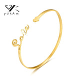 Steel Bangle Bracelet for Women Frosting Surface Smooth Stainless