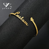 Steel Bangle Bracelet for Women Frosting Surface Smooth Stainless