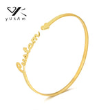 Steel Bangle Bracelet for Women Frosting Surface Smooth Stainless
