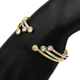 Crystal Rhinestone Cuff Bangle Stainless Steel Bracelet