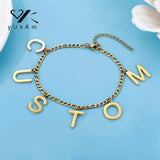 Large Letters Women's Bracelet Stainless Steel Chain Gift