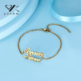 Personalised Name Bracelet Stainless Steel Women Bangle