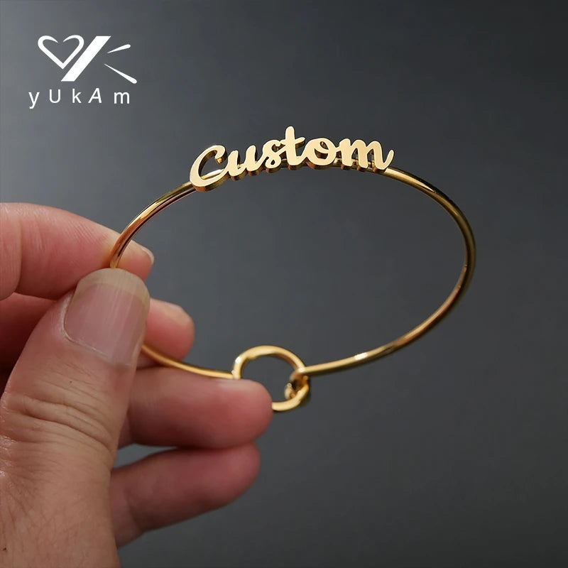 Stainless Steel Colored Bangles Women Cuff Bracelets
