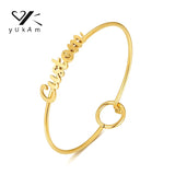 Stainless Steel Colored Bangles Women Cuff Bracelets
