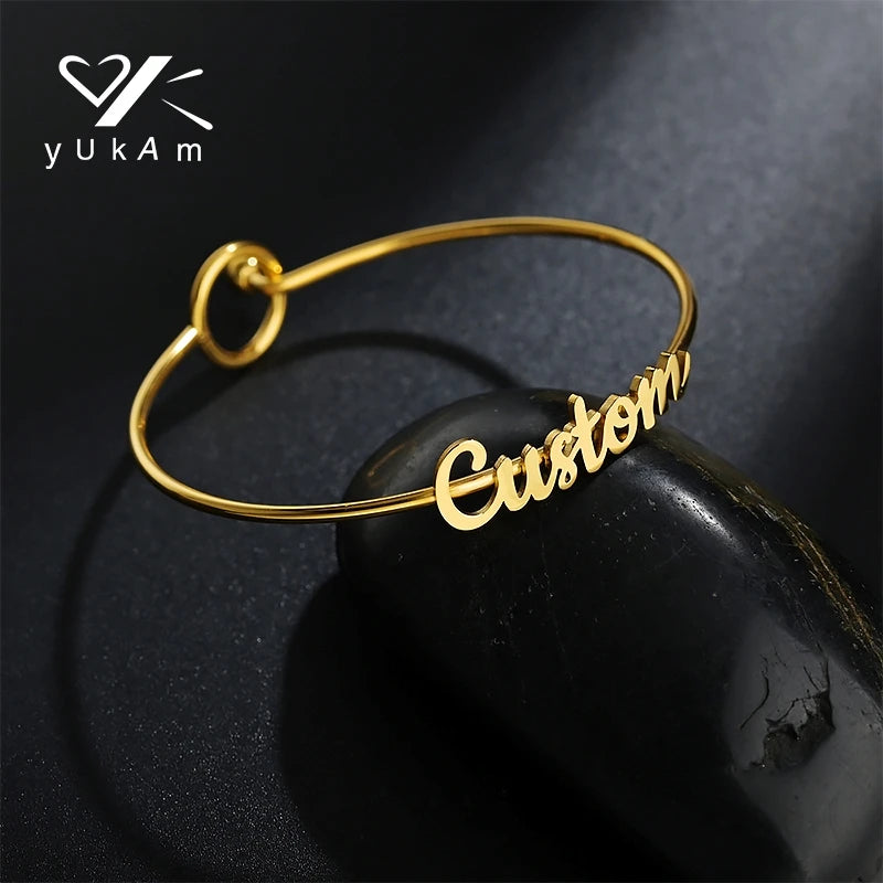 Stainless Steel Colored Bangles Women Cuff Bracelets