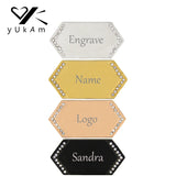 Custom Engraved Stainless Steel GEO Bar Slide Charms for Jewelry Making