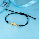 Women's Personalised Bracelet Rope Chain Stainless Steel Name