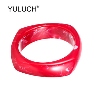 Red Resin Bangles Ethnic African Indian Couple Bracelet Party Jewelry