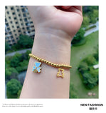 18K Plated Shell Bear Stretch Bracelet Woman Accessories