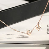 M Letter Anklet Chain Rose Stainless Steel Jewelry Never Fade