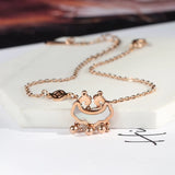 Longevity Lock Anklet Chain Rose Stainless Steel Jewelry