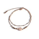 Rose Fish Pendant Anklet 316L Titanium Steel Jewelry