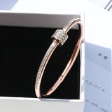 Arrival Full Crystal Bangle Rose Titanium Steel Jewelry Woman Never Fade