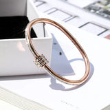 Arrivals Punk Crystal Bangle Rose Women Gift Titanium Steel
