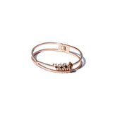 Crystal Bangle Rose Women  Birthday Gift Titanium Steel Jewelry