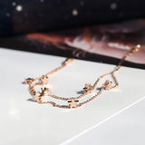 Rose 7 Stars Anklet Titanium Steel Jewelry Never Fade