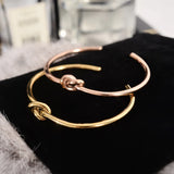 Arrival Knot Bangle Rose Titanium Steel Jewelry Woman Birthday Gift