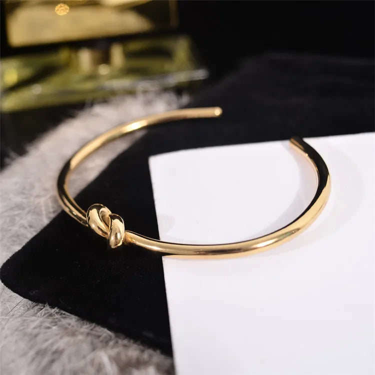 Arrival Knot Bangle Rose Titanium Steel Jewelry Woman Birthday Gift