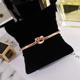 Arrival Knot Bangle Rose Titanium Steel Jewelry Woman Birthday Gift