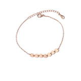 Rose Paillettes Anklet Woman 316 Titanium Steel Top Never Fade