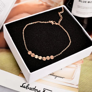 Rose Paillettes Anklet Woman 316 Titanium Steel Top Never Fade