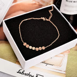 Rose Paillettes Anklet Woman 316 Titanium Steel Top Never Fade