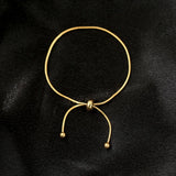 Yellow Snake Chain Anklet Titanium Steel Never Fade Hypoallergenic