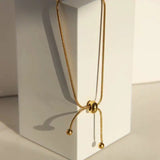 Yellow Snake Chain Anklet Titanium Steel Never Fade Hypoallergenic