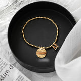 Yellow Letter Star Bracelet, Titanium Steel Jewelry