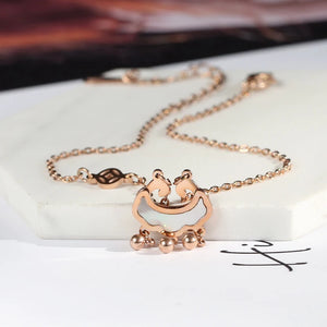 Rose Longevity Lock Anklet 316L Titanium Steel Jewelry