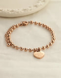 Buddha Beads Bracelet Heart Jewelry Titanium Steel Valentine Gift