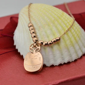 Fortune Cat Anklet Woman Jewelry Titanium Steel Rose Valentine Gift
