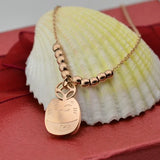 Fortune Cat Anklet Woman Jewelry Titanium Steel Rose Valentine Gift