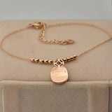 Fortune Cat Anklet Woman Jewelry Titanium Steel Rose Valentine Gift