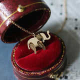 Elephant Pendant Necklace Rose Titanium Steel Woman Jewelry