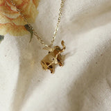 Elephant Pendant Necklace Rose Titanium Steel Woman Jewelry