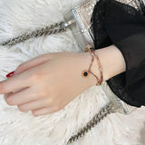 Roman Number Bangle Rose Silver Women Gift Titanium Steel Jewelry