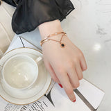Roman Number Bangle Rose Silver Women Gift Titanium Steel Jewelry