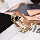 Roman Numerals Bangle Cuff 316L Stainless Steel Woman