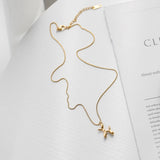 YUN RUO Never Fade Balloon Dog Pendant Necklace 18K Plated