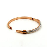 Zircon Couple Bangle Rose Gift Stainless Steel Jewelry