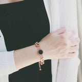 Roman Number Bracelet Woman Birthday Gift Rose Titanium Steel Jewelry