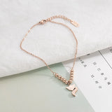 Rose Anklet Lucky Fox Chain Stainless Steel Jewelry