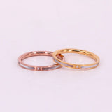 Zirconia Wedding Ring Couple Titanium Steel Jewelry