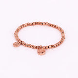 Rose Titanium Steel Bead Bracelet Luxury Chinese Gift Woman Birthday Jewelry