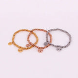 Rose Titanium Steel Bead Bracelet Luxury Chinese Gift Woman Birthday Jewelry